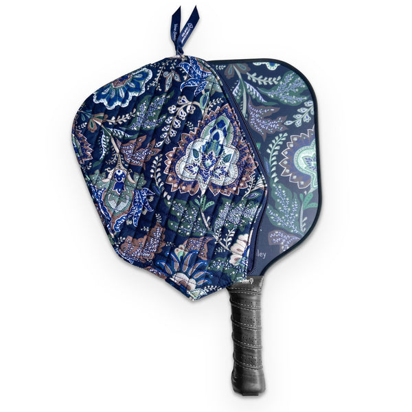 Baddle Pickleball Paddles Java Navy Camo Vera Bradley Collection Paddle and Cover Bundle