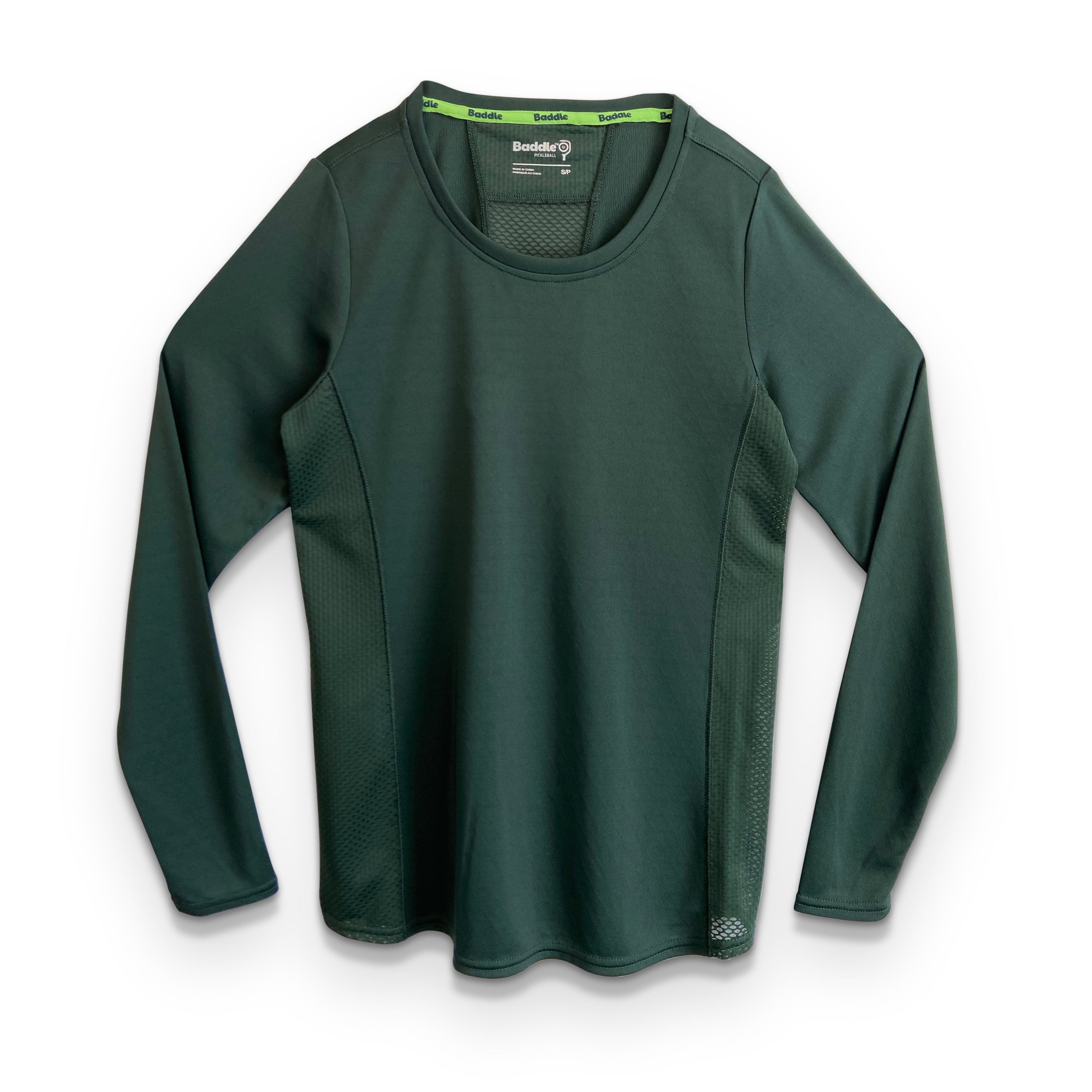 https://baddle.com/cdn/shop/products/baddle-pickleball-women-s-long-sleeve-pickleball-activewear-top-s-heather-dark-green-32023567466659.jpg?v=1647288919